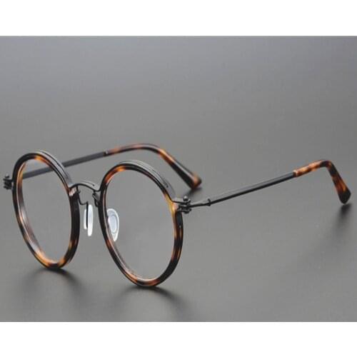 Round Frame Reading Eyeglasses Retro Men Pure Titanium Optical Eyewear Anti-scratch Prescription Computer Reader Glasses Women