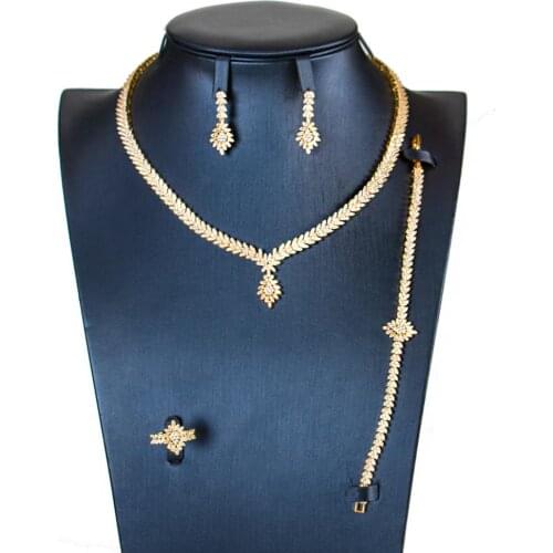 LAN PALACE new 5A cubic zirconia Necklace/Earrings/Bracelet/ring jewelry sets for party wedding anniversary free shipping