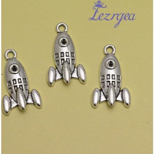 35pcs/lot--23x13mm,rocket chams, Antique silver plated rocket charms,DIY supplies, Jewelry accessories
