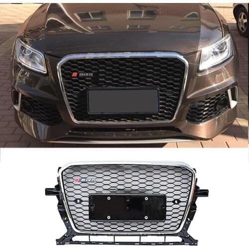 Modified For Q5 Bumper Grilles For Q5 SQ5 2013 2014 2015 2016 2017 Front Bumper Grilles Cover Grill Mesh Racing Grills Grille