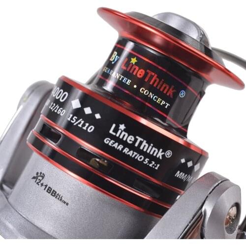LineThink GOAL Fishing Reel 12+1 Ball Bearing 5.2:1 One Way Spinning Reel