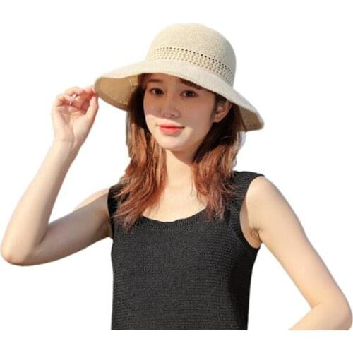 Summer Ladies Straw Hat Elegant Big Brim Fashion Sunscreen UV Protection Beach Hat Ladies Travel Leisure Hat