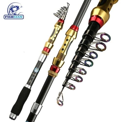 Spinning Fishing Rod Vara De Pesca High Carbon Peche En Mer Telescopic Fishing Rod Vara Telescopica Pesca Mar Pesca Lure Rods