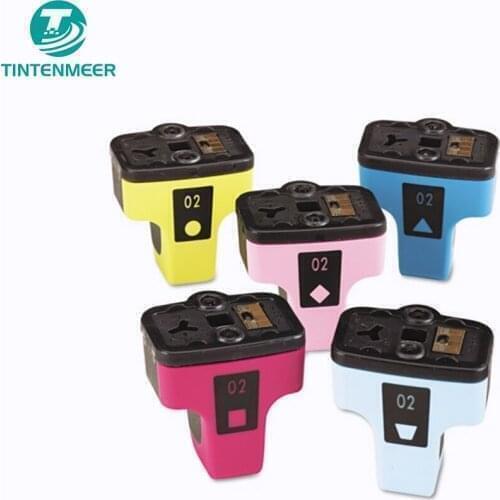 TINTENMEER premium quality ink cartridge 02 compatible for hp Photosmart 3110 3210 3210v 3210xi 3213 3310 3310xi 3313 printer