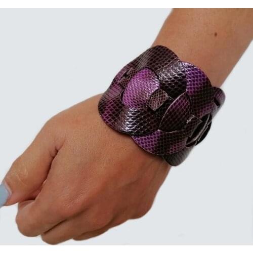 Leather bracelet, snake skin bracelet, snake bracelet