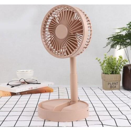 USB Rechargeable Desk Mini Folding Fan Air Cooler 3 Speed Settings Travel Fans