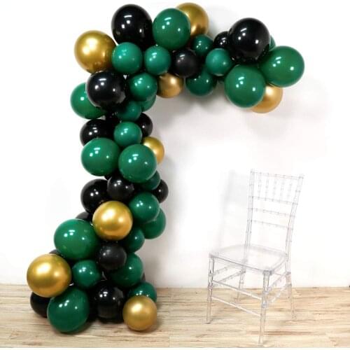 Balloon Garland Arch Kit Dark Green Black Gold Latex air Balloons Pack for baby shower birthday party background wall decoration
