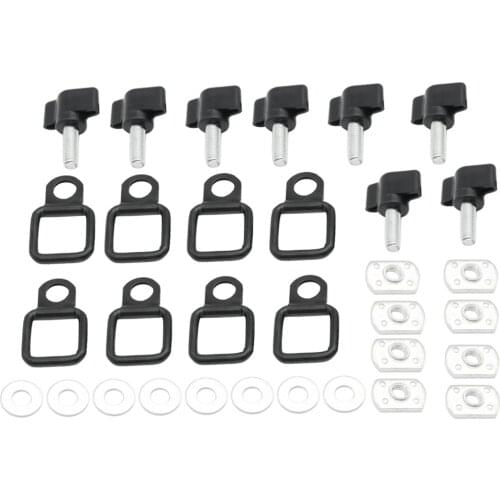 Hard Top Thumb Screw Set of 8 Quick Removal with Nuts Kit Fitting for All 1995-2016 Jeep Wrangler YJ TJ JK Models