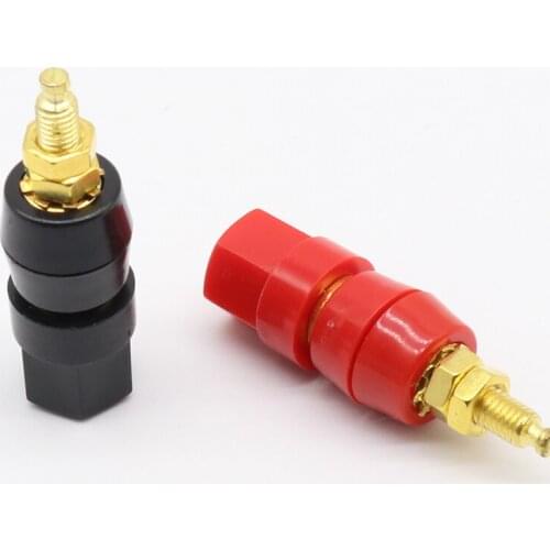 1pair(black+red) Terminals Red Black Connector Amplifier Terminal Binding Post Banana Speaker Plug Jack