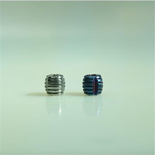 1pcs Handmade Titanium Paracord Knife EDC Cord Bead Metal Pendant Keychain DIY Beads Accessory Outdoor Prop for Boy Men Gift