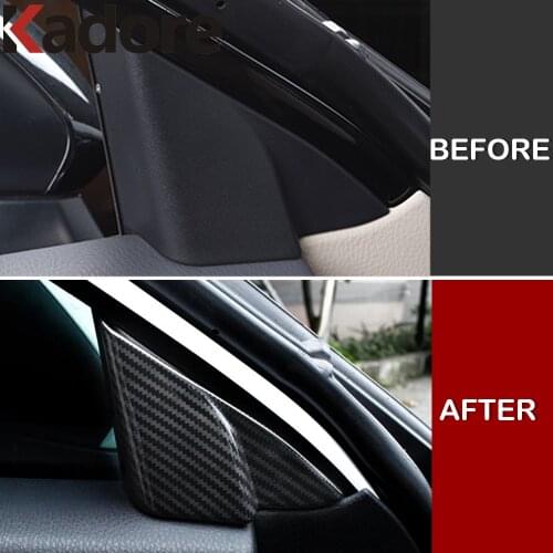 For Toyota Camry 2018 2019 2020 Front car Window A Pillar Interior Inner Triangle Cover Trim ABS Matte Accessories