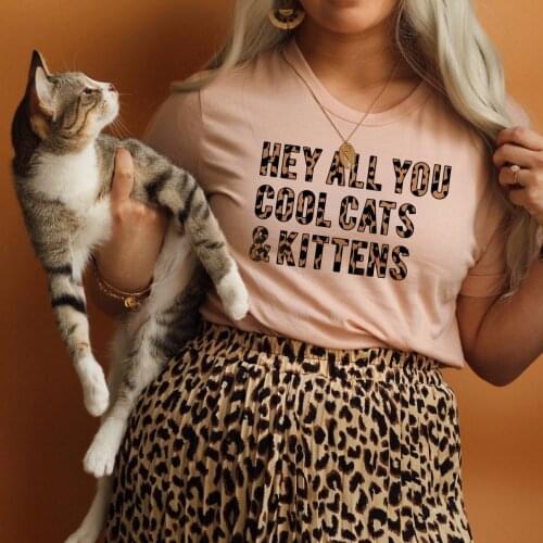 2020 Hey All You Cool Cats and Kittens Shirt Funny Cat T-Shirt Cat Lover Tee Cute Animal Lover Tees