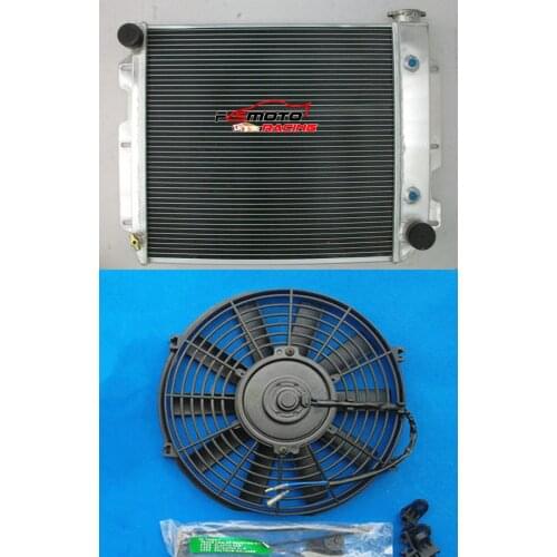 4 ROW Aluminum Universal Radiator+FAN For Jeep Wrangler TJ YJ/V8 Conversion 1987-1995 88 89 90 91 92 93 / 1997-2002 98 99 00 New