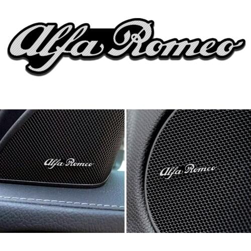 4pcs Car Audio Decorate Decal fit for alfa romeo 159 147 156 giulietta Giulia Stelvio emblem Sticker Car Accessories Styling