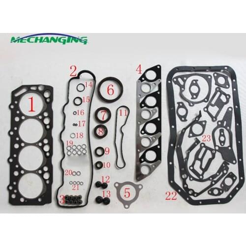 4D56 For MITSUBISHI PAJERO MONTERO L300/200 8V Engine Rebuilding Kits Full Set Automotive Spare Parts Engine Seal Gasket