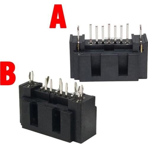 5Pcs SATA 7P Female Horizontal Vertical Socket Hard Disk Interface Type A B Connector