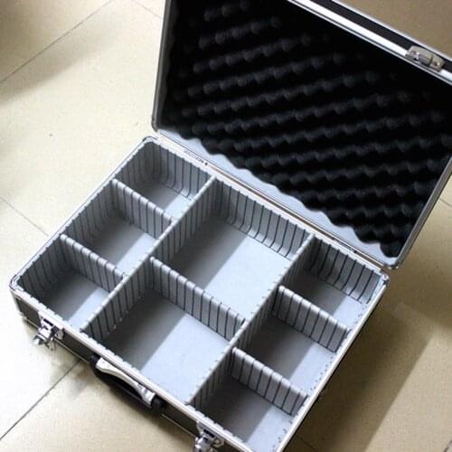 High quality toolbox aluminium tool case file storage Hard carrying box tool for Hand Gun Locking Pistol 46*35*15 CM
