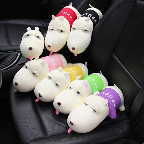 1pc Car Accessories Auto Cute Purifying Car Air Fresher Interior Deodorant Plush Cartoon Dog Charcoal Bamboo Bag Car Decoration