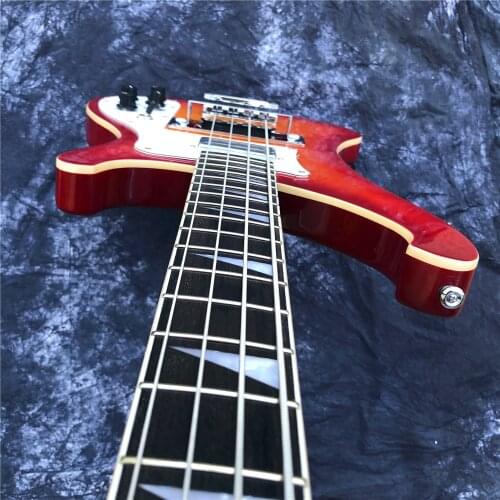 Cherry sunburst Rickenback 4003 bass guitar Ricken fireglo 4 strings bass oval type output jack free shipping basse