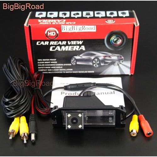 BigBigRoad Car Intelligent Track Rear View CCD Camera For Hyundai i10 i20 Elantra GT Touring 200 - 2015 2016 2017 For Dodge i10