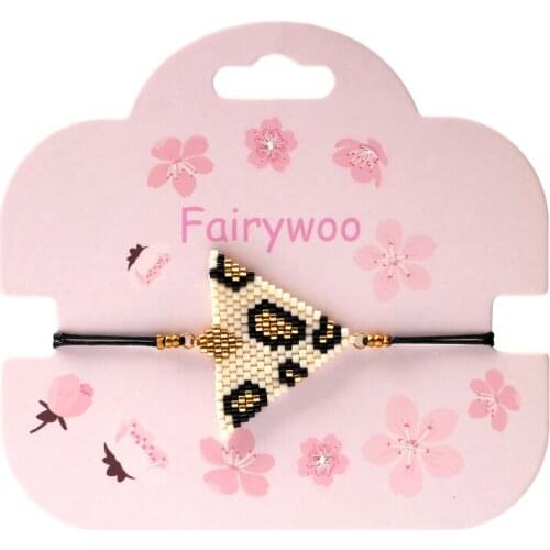 FAIRYWOO Miyuki Bracelets Animal Print Drawstring Brecelet For Women Luxury Jewelry Friendship Bracelets Girl Hot Sale Wholesale