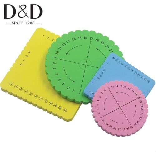 4pcs Bracelet Knitting Kumihimo Disc Disk Tray Braided Rope Knot Round Square Handmade Knitting Tool Board