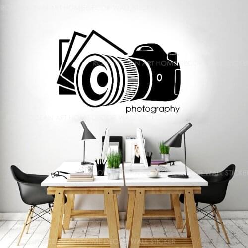 Photography Camera Photo Studio Sign Wall Sticker Vinyl Art Interior Design Mural Wall Decals Window Decoration Wallpaper 2083