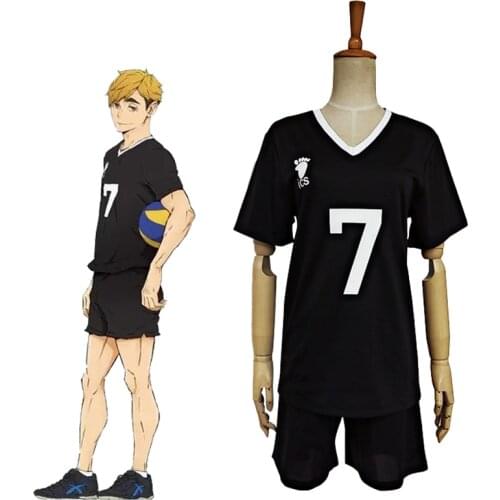 KIGUCOS Haikyuu!! Cosplay Costumes Inarizaki High School Jerseys School Uniform Miya Atsumu Costumes Outfit Sets
