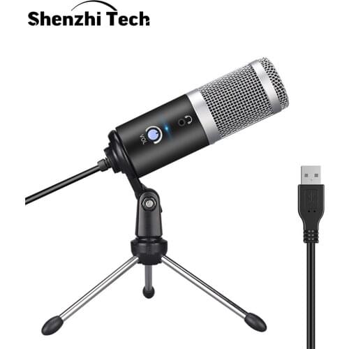 USB Microphone Kit Condenser Recording Microphone for Laptop for PC YouTube Video Skype Chat Game
