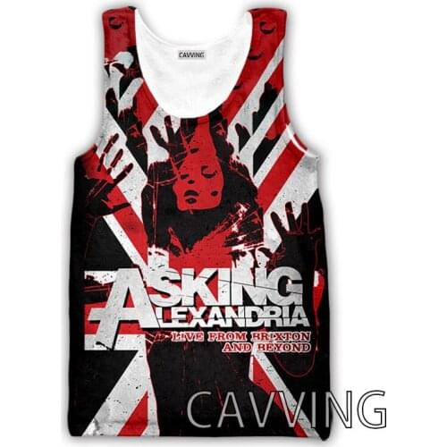 CAVVING 3D Printed Asking Alexandria Tank Tops Harajuku Vest Summer Undershirt Shirts Streetwear for Men/women V01