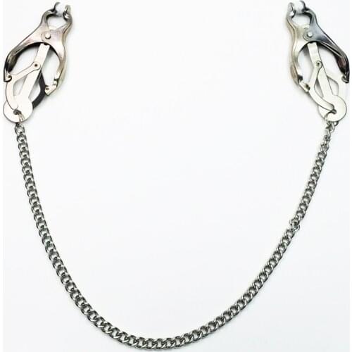 Metal Japanese Device Chain Bondage Gear Hard Clover Nipple Clamps Clitoris Labia Clips Adult Sex Games Toys Products For Women