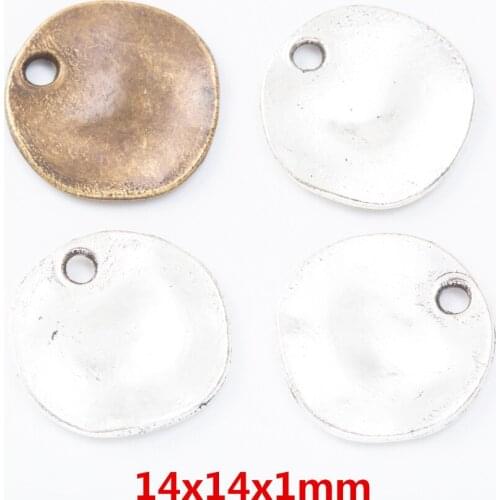 60 pieces of retro metal zinc alloy Circle pendant for DIY handmade jewelry necklace making 7451