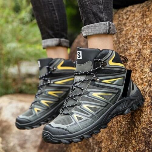 Mens Sport Trekking Mountain Boots High Quality Men Hiking Boots Male Waterproof Climbing Athletic Shoes High Quality