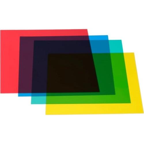 Neewer 12"x 12"/30x30cm Color Correction Gels Set 4-Color Gel Filter Film for Video Light Studio Flash Strobe