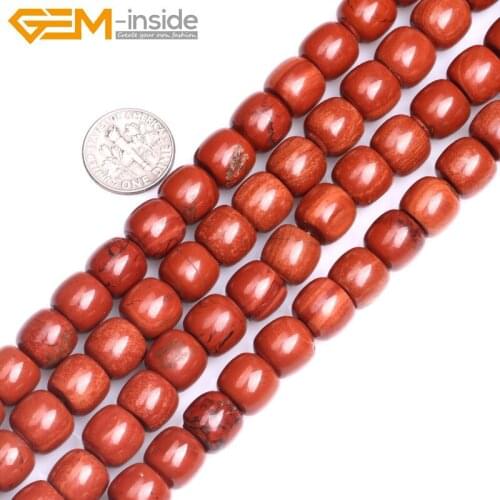 Natural Drum Barrel Rhodonite Beads Popular Fashion For Jewelry Making Selectable Size 15inch DIY Necklace