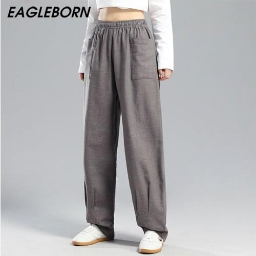 New Design Tai Chi Pants Women Loose Cotton Linen Chinese Style Casual Kung Fu Men and Women Trousers Yoga Tai Chi Sports Pants