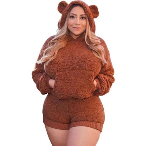 New Arrival Family Outfits Set Mommy And Me Clothes 3D Long Sleeve Hooded Tops+Trousers Solid Color Mother And Daughter Clothes