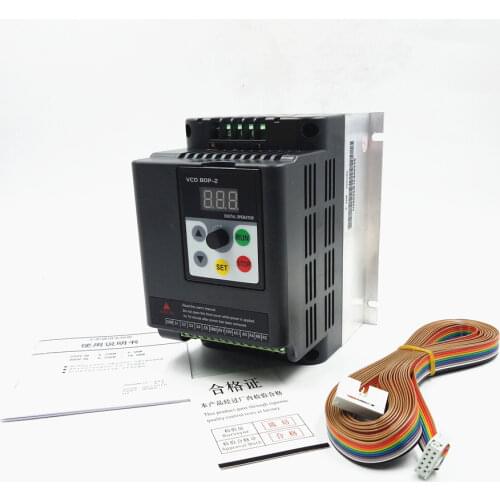 2.2KW 1Ph Motor Drive VFD Output 220v 9.5A, Variable Frequency Drive High Performance Inverter for Lathe 3Ph Asynchronous Motor