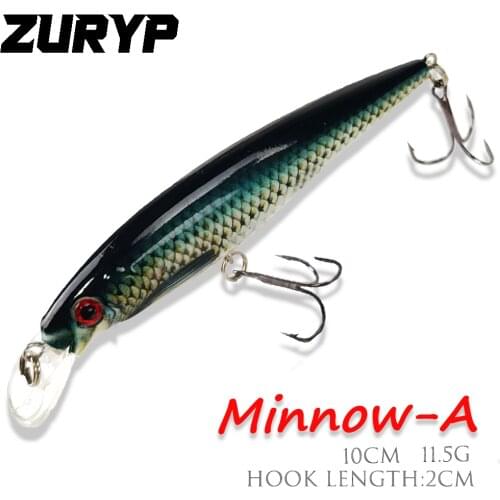 ZURYP 10cm 11.5g Simulation bait Fishing lures Hard bait Wobblers for Pike sea fishing Hot Model tail tail spinning for fishing
