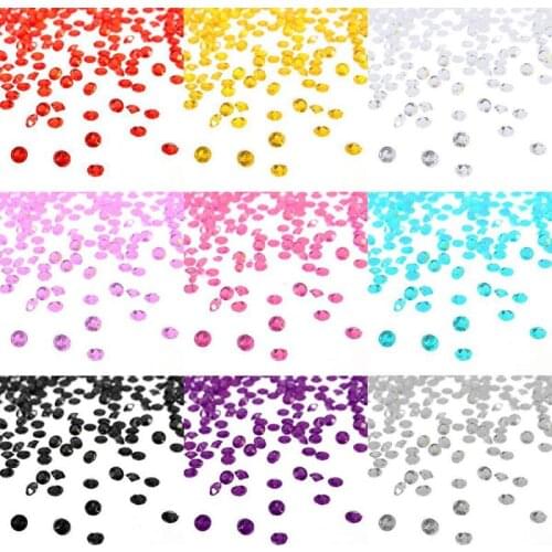 2000Pcs Scatter Crystals Table Diamonds Mixed Clear Diamond Wedding Party Decor Confetti Table Scatter Crystals