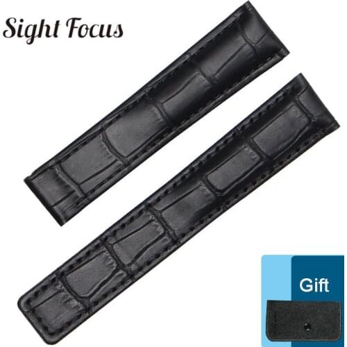 19mm 20mm 22mm Calfskin Strap for Tag Heuer Watch Carrera Monaco Bands Watch Belt Leather Bracelet Wristwatch Strap Black Brown