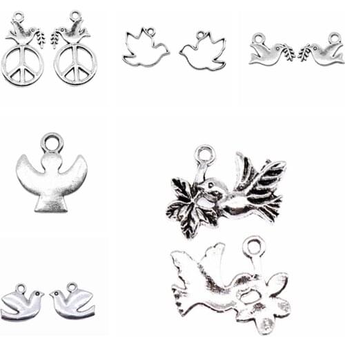 Sejuani diy charms for jewelry making kit pendant for bracelet jewelry accessories Birds With Heart Charms
