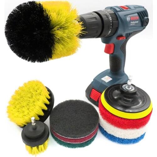 Car Tire Wheel Brush Drill Brush Set Rim Brushes Car Detailing Kit Brush For Bathroom Shower Scrubbing Car Detailing Kit Brush