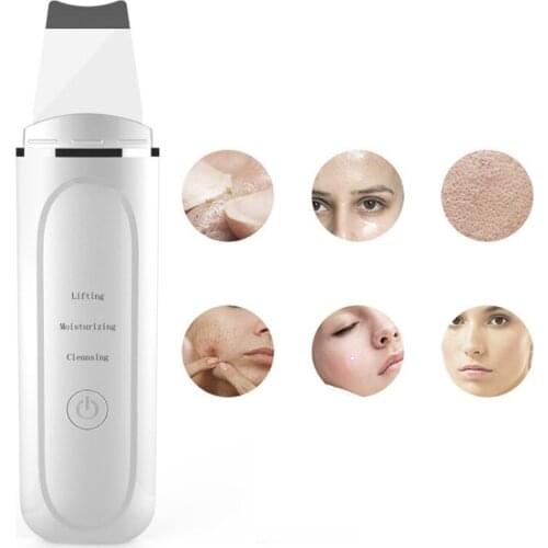 Skin Scrubber Facial Skin Scrubber Electric SPA Gentle Blackhead Remover Ultrasonic Facial Cleaner Spatula Face Lifting Massager