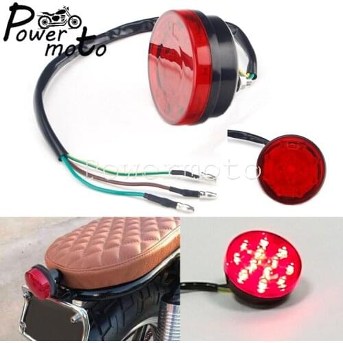 Motorcycle LEDs Red Brake Stop Rear Tail Lamp Taillight for Honda Suzuki Yamaha Kawasaki Triumph Cafe Racer Street Dirt Bikes