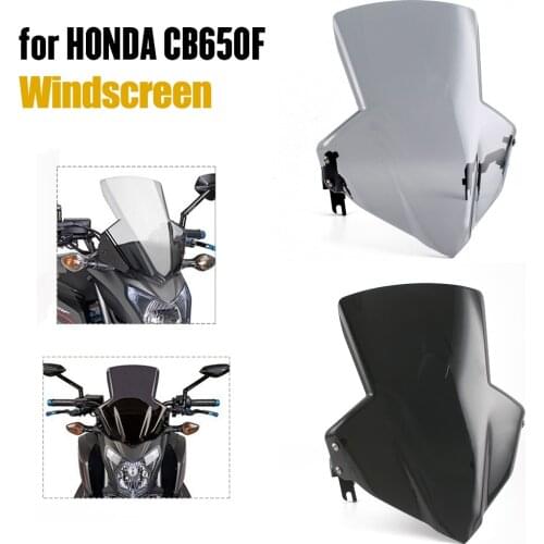 Windscreen For Honda CB650F CB 650F CB650FA 2014 2015 2016 2017 2018 Windshield Wind deflector Flyscreen Protector with Bracket
