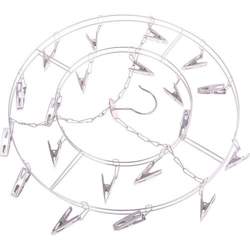 1pcs Stainless Steel Square Wire Clips Rack Aluminum Metal Sock Underwear Clothes Clip Outdoor Airer Dryer Laundry Hanger