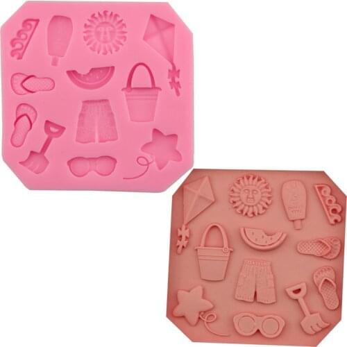 1Pcs DIY Sunglasses Kite Silicone Mold Fondant Cake Decorating Tools Soap Mold Cake Chocolate