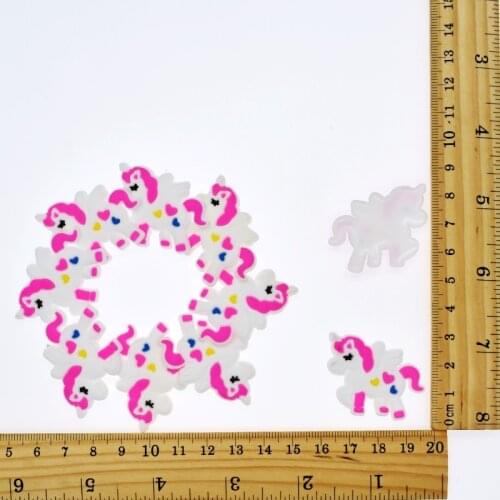 Kids Girls Gift DIY Soft PVC Decoration Cartoon Unicorn Charms For Handmade Crafts Rings/Landyard/Cable Winder/Bookmark/Glasses