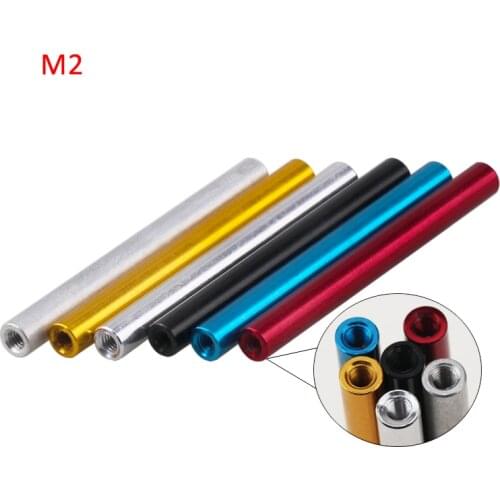 10PCS M2 Round Joint Nuts Screw Aluminum Alloy Column Connection Nut Black Red Blue Purple Gold Yellow Aluminum Color
